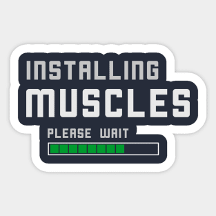 Funny Gym Muscle T-Shirt Sticker